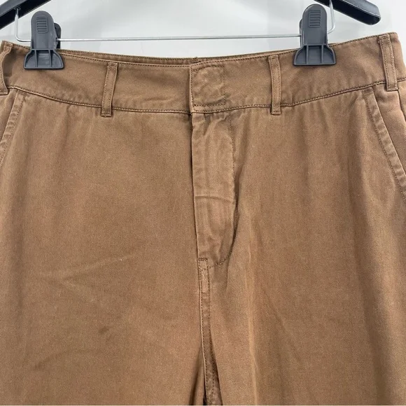 Good American Good Relaxed Skate Pants High Rise Wide Leg Brown Trouser 8/29 - Picture 3 of 14